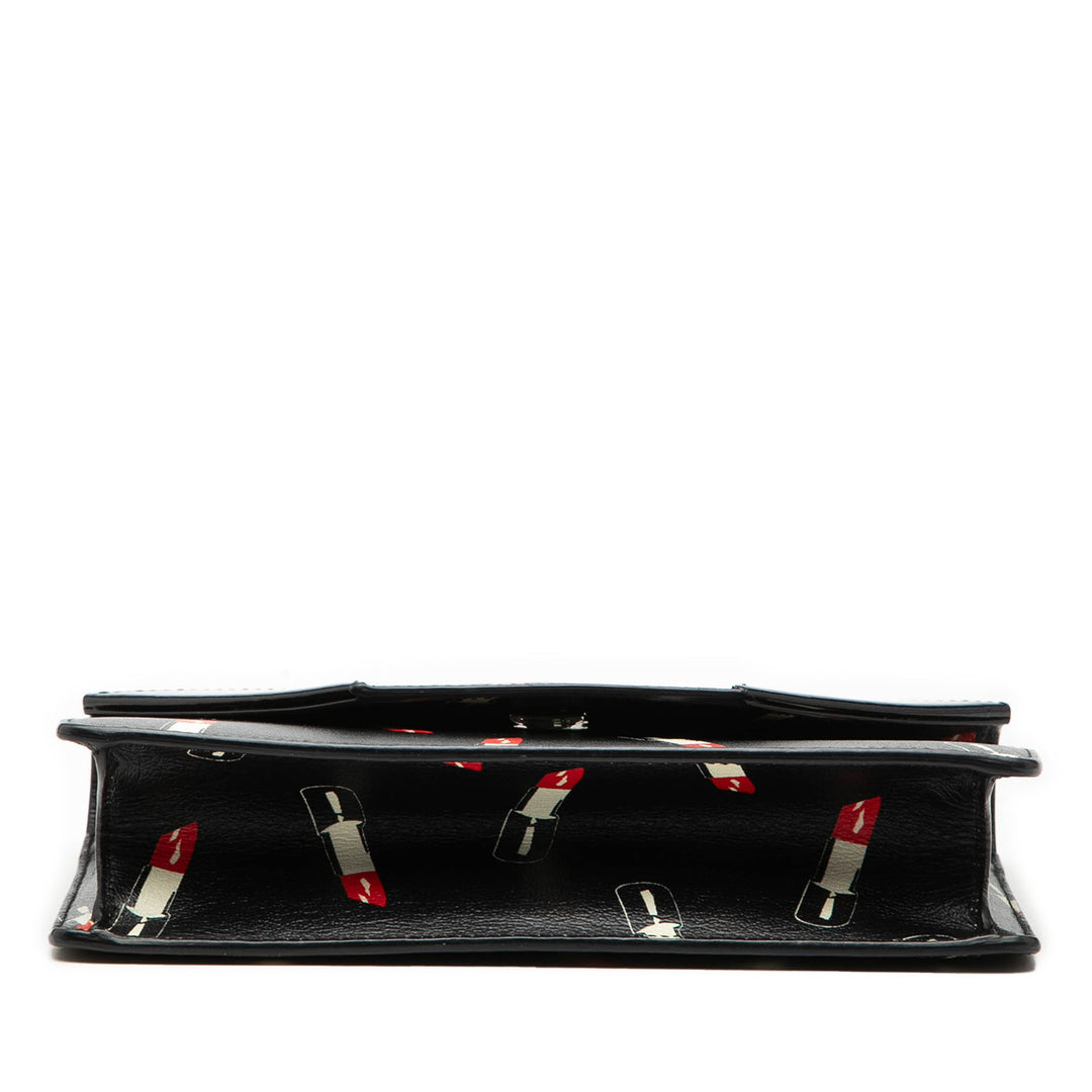 Saint Laurent Cuir de veau Lipstick Print Betty Sac porté croisé