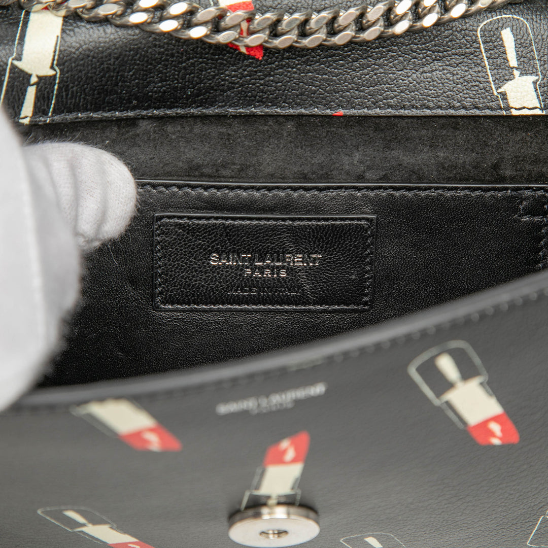 Saint Laurent Cuir de veau Lipstick Print Betty Sac porté croisé