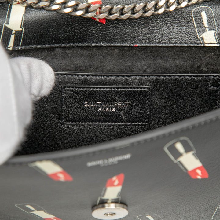 Saint Laurent Cuir de veau Lipstick Print Betty Sac porté croisé