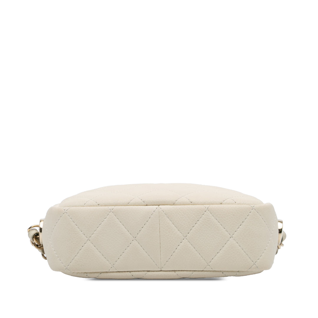 Chanel Small CC Flat Matelassé Caviar Sac caméra – GABY PARIS Authentique
