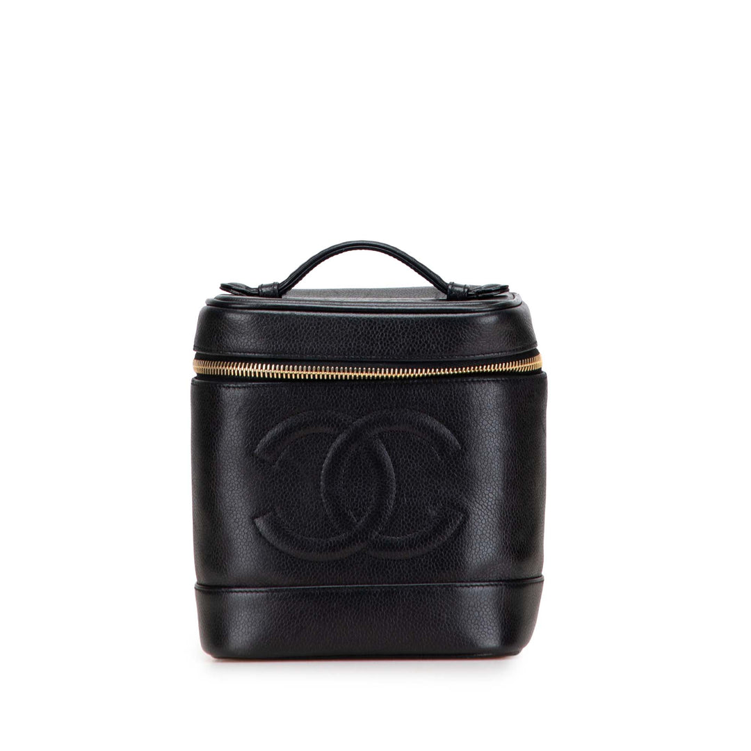 CC Caviar Vanity Case Black - Gaby Paris