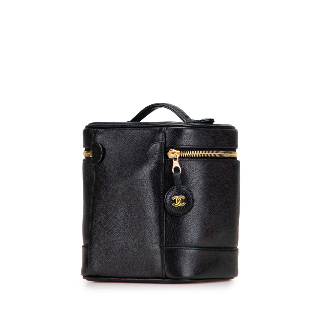 CC Caviar Vanity Case Black - Gaby Paris