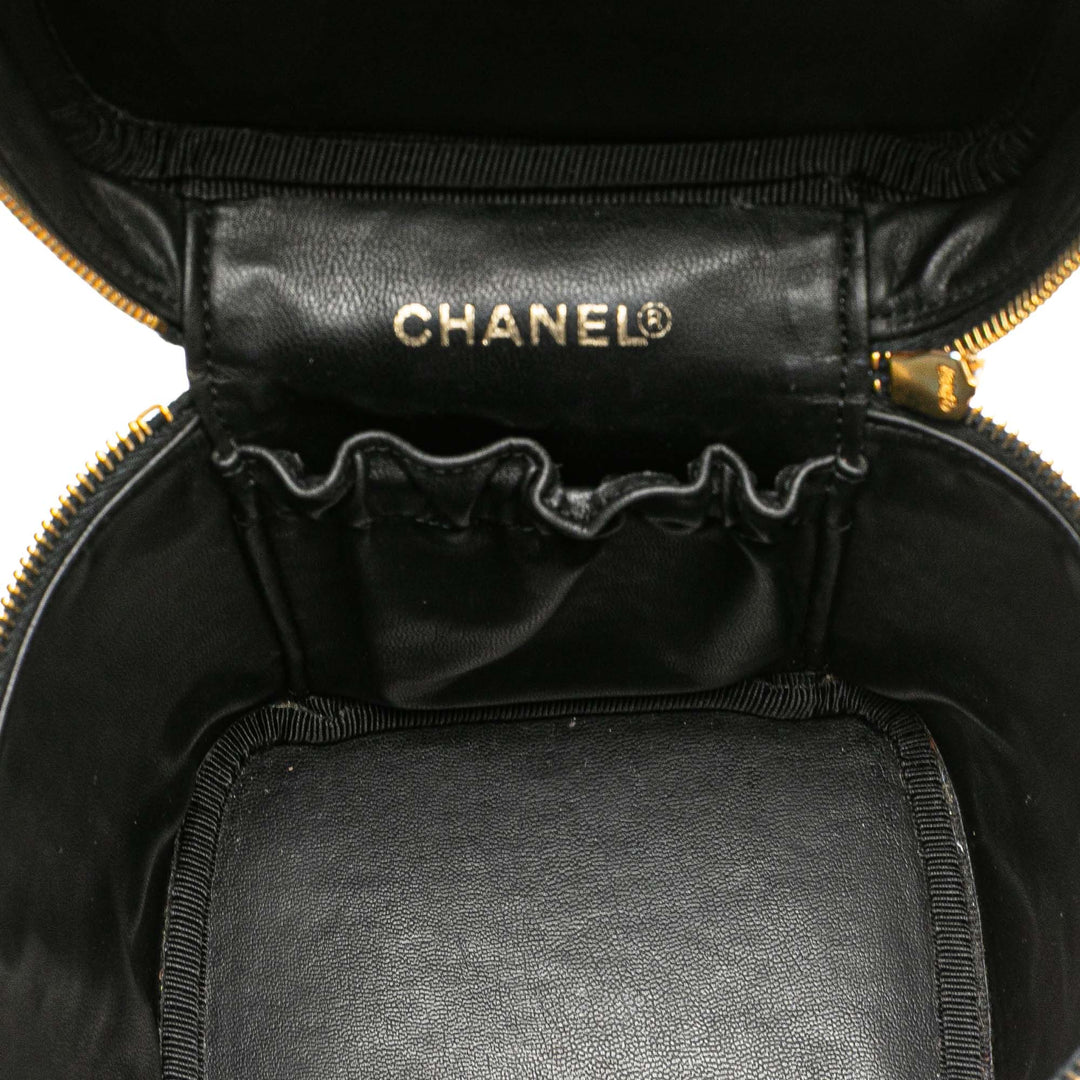 CC Caviar Vanity Case Black - Gaby Paris