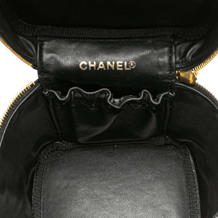 CC Caviar Vanity Case Black - Gaby Paris