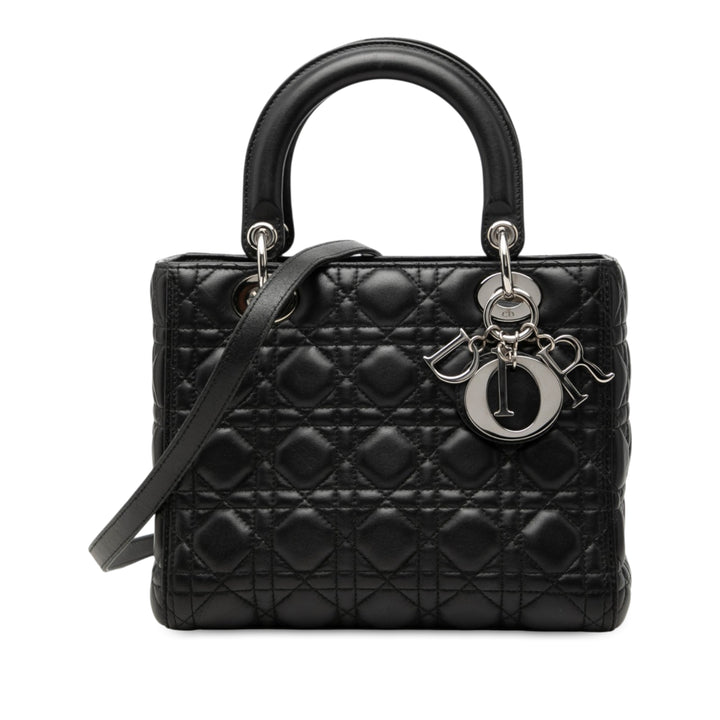 Dior Medium Cuir d’agneau Cannage Lady Dior