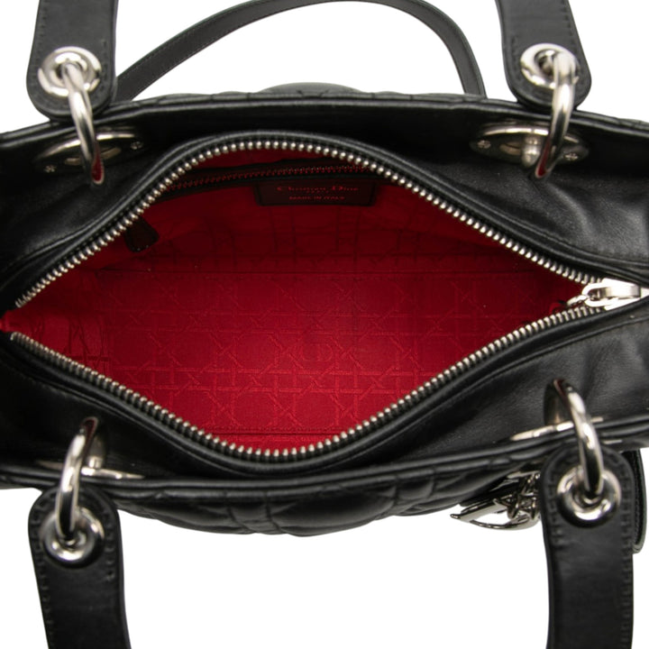 Dior Medium Cuir d’agneau Cannage Lady Dior