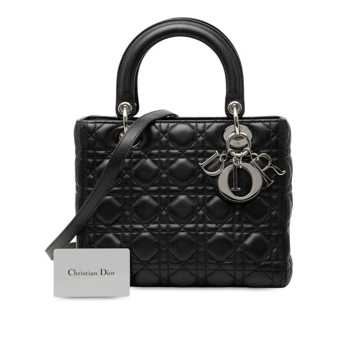 Dior Medium Cuir d’agneau Cannage Lady Dior