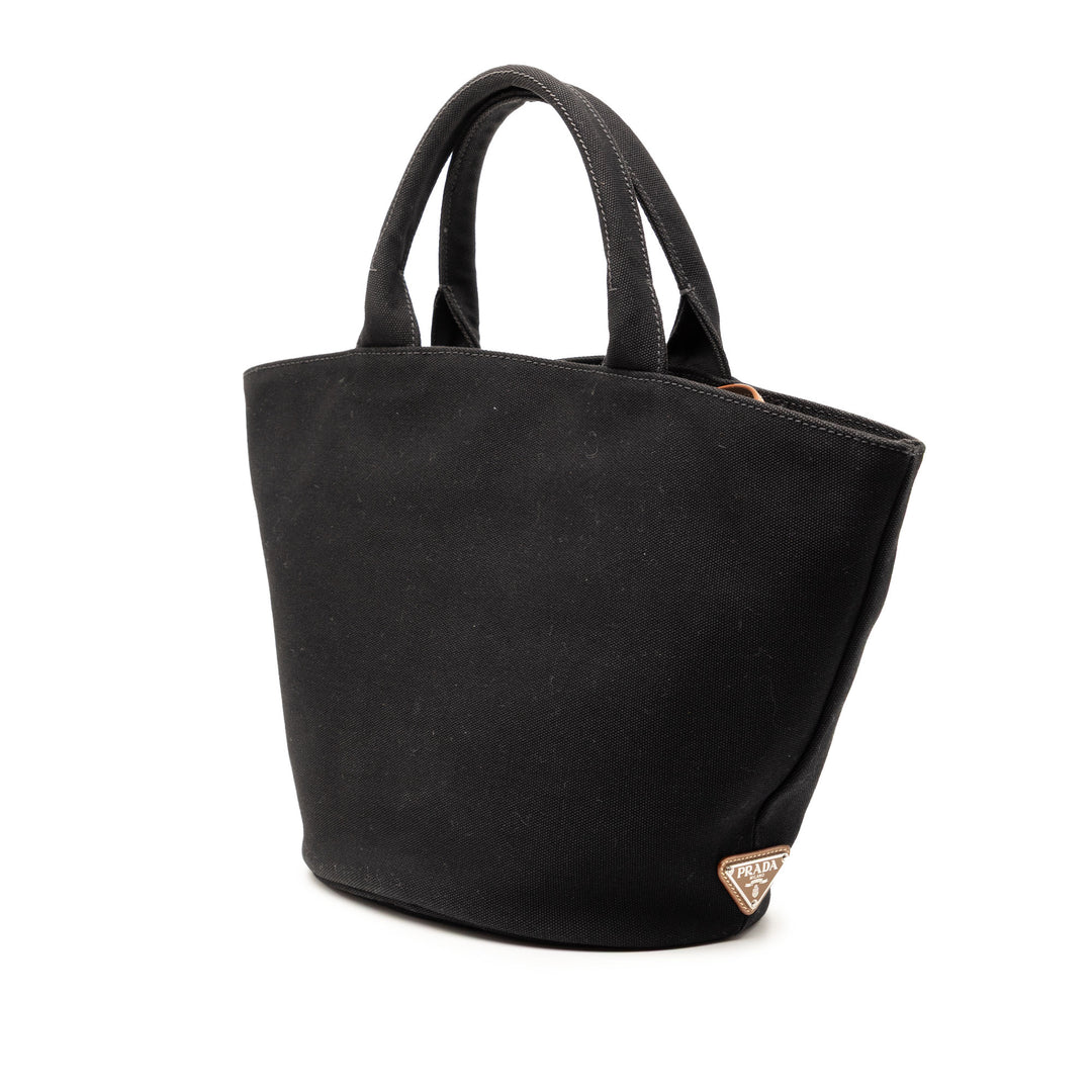 Prada Toile Canapa Logo Cabas