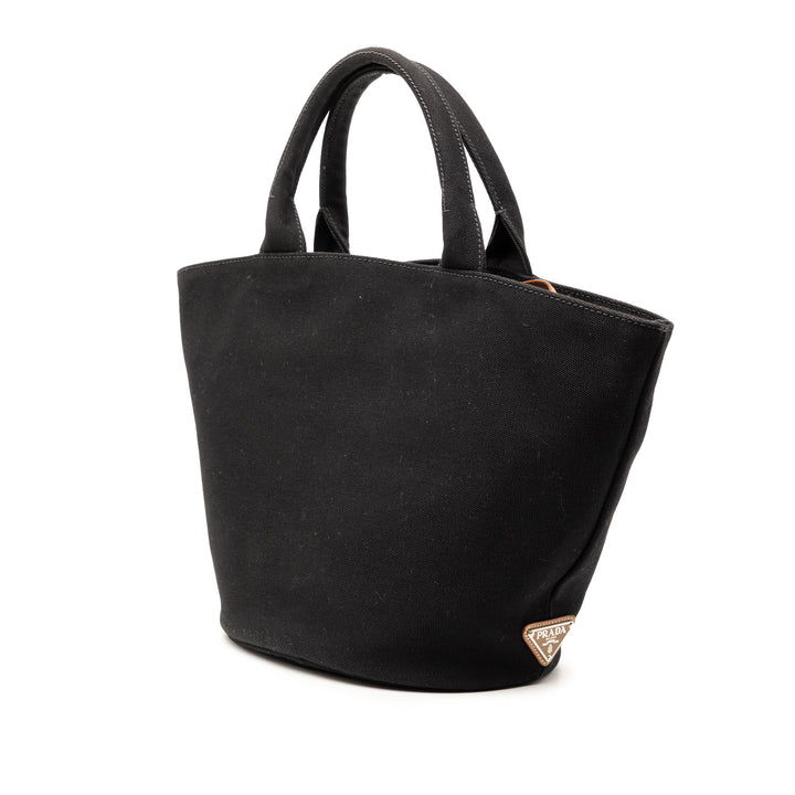 Prada Toile Canapa Logo Cabas