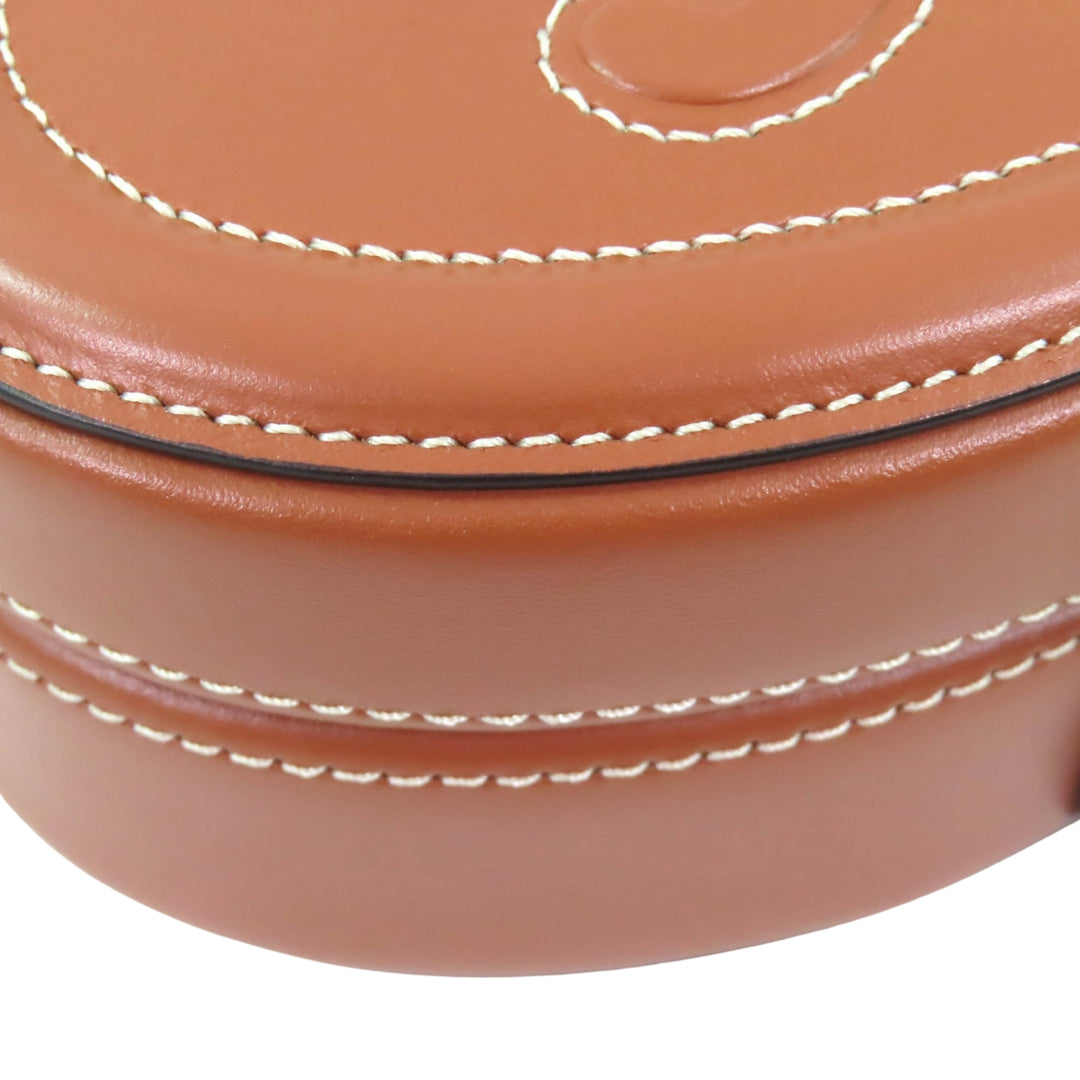 Triomphe Ovale Sac Cuir de veau Marron
