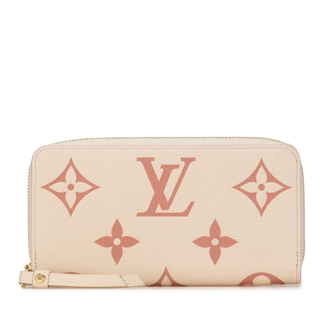 Louis Vuitton Monogram Bicolor Empreinte Giant Zippy Wallet Brown - GABY PARIS