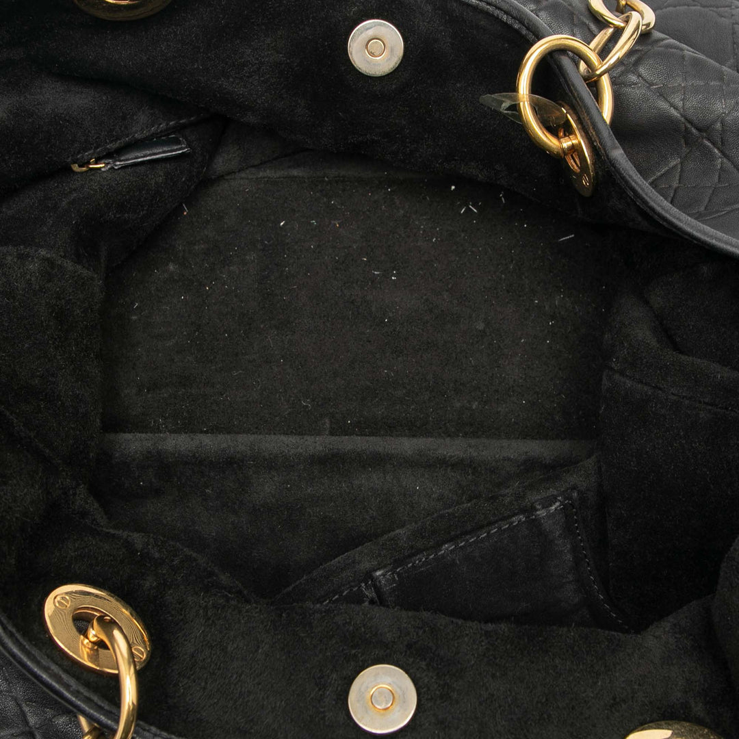 Dior Large Cuir d’agneau Cannage Lady Dior Soft Shopping Cabas