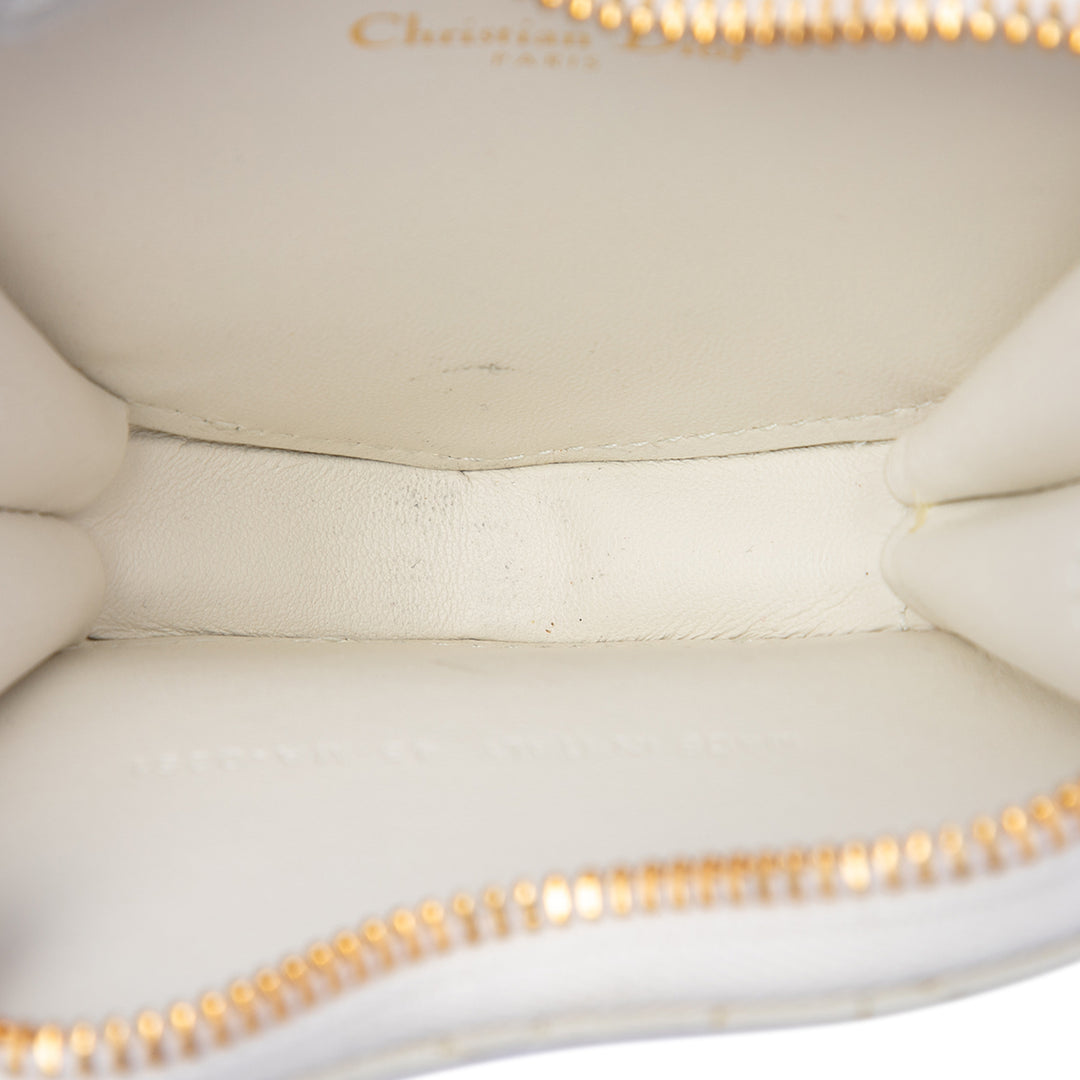 Dior DiorAmour Cuir de veau Cannage Caro Heart Pochette avec chaîne