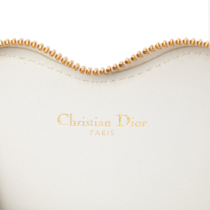 Dior DiorAmour Cuir de veau Cannage Caro Heart Pochette avec chaîne
