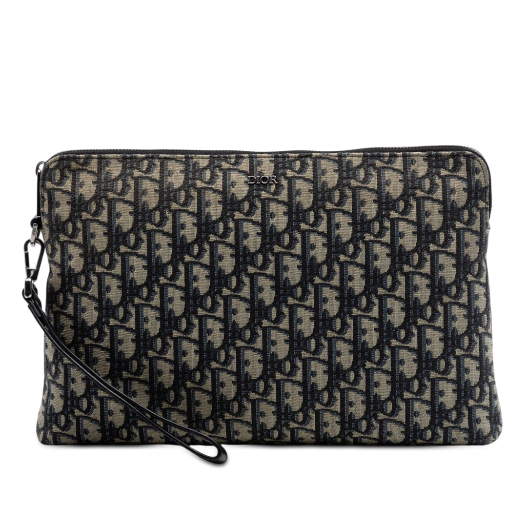 Dior Oblique Toile A4 Zipped Pochette