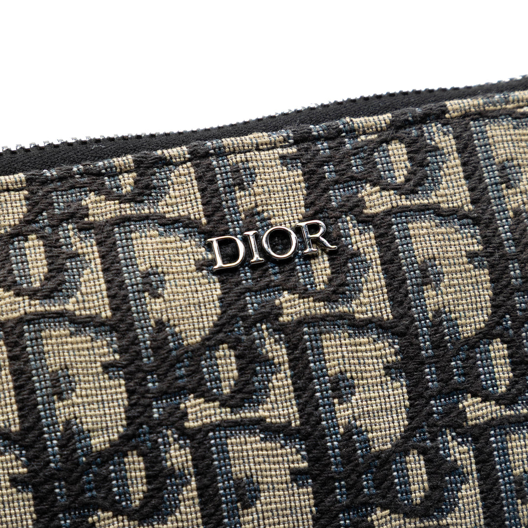 Dior Oblique Toile A4 Zipped Pochette