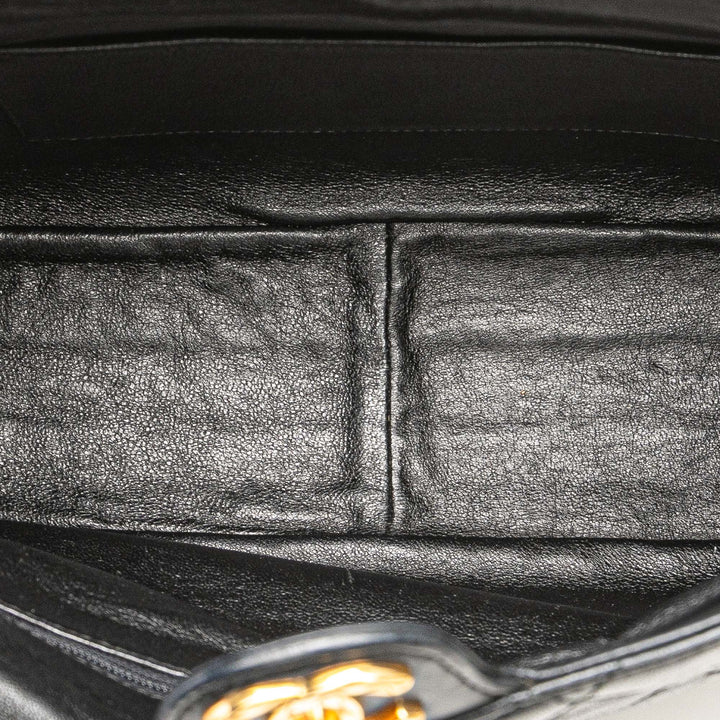 CC Quilted Lambskin Crossbody Black - Gaby Paris