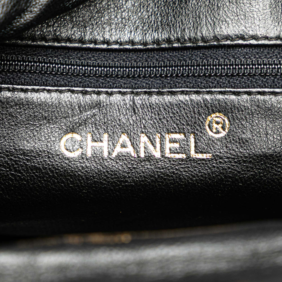 CC Quilted Lambskin Crossbody Black - Gaby Paris
