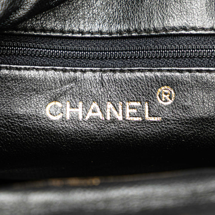 CC Quilted Lambskin Crossbody Black - Gaby Paris