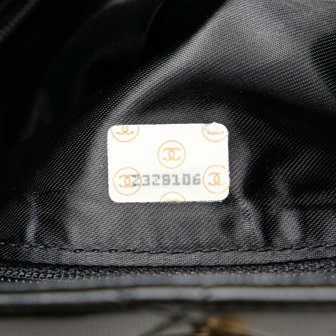 CC Quilted Lambskin Crossbody Black - Gaby Paris