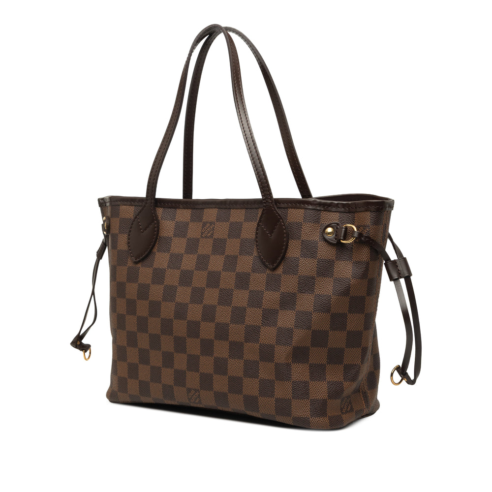Louis Vuitton Neverfull PM Damier Ébène Marron – vue 2 – GABY PARIS