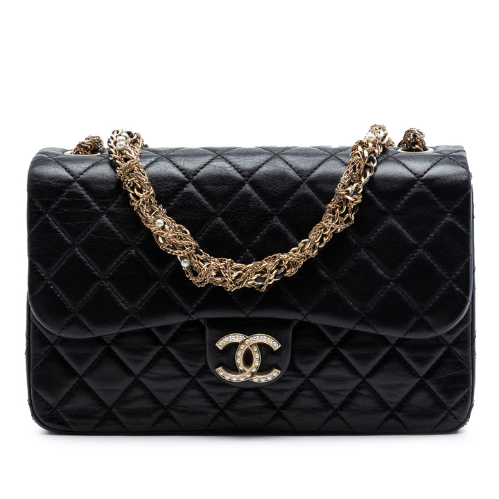 Chanel Medium Matelassé Cuir d’agneau Westminster Perle à rabat