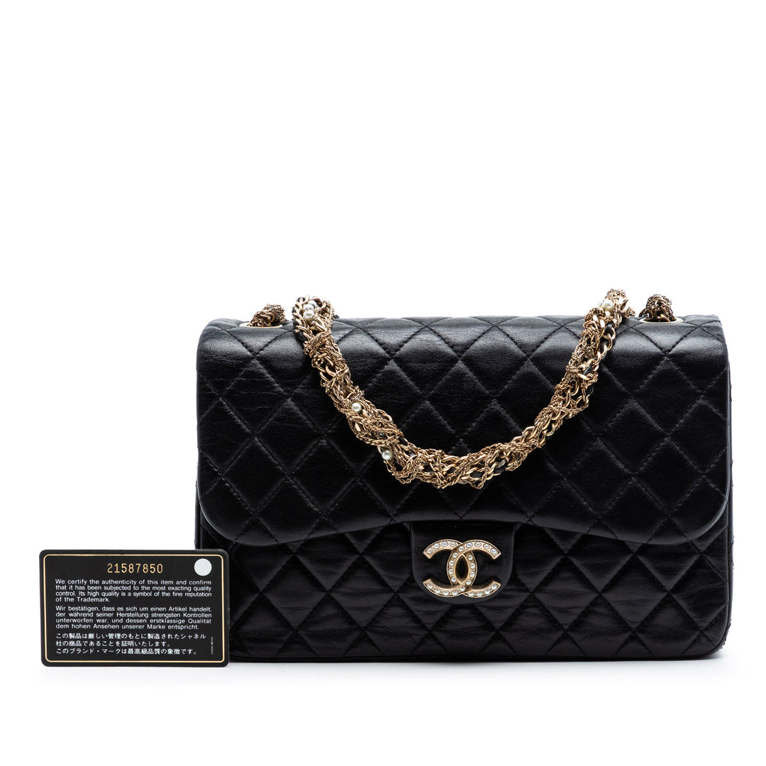 Chanel Medium Matelassé Cuir d’agneau Westminster Perle à rabat