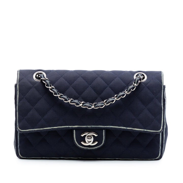 Chanel Medium Classic Printed Grosgrain Double rabat