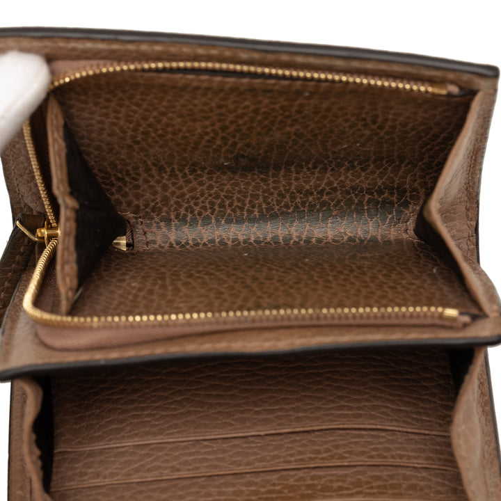 Gucci Bicolore GG Marmont et Deux volets Portefeuille Cuir de veau