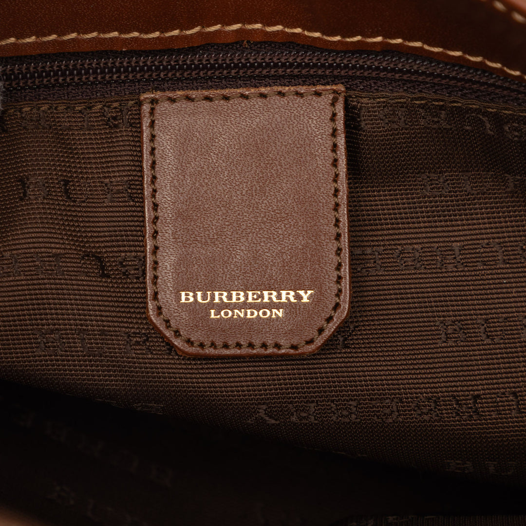 Burberry Cabas Haymarket Check Mini Toile enduite Beige – vue 5 – GABY PARIS