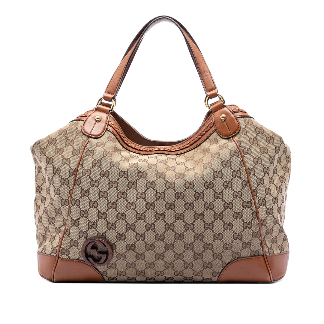 Gucci Medium GG Toile Brick Lane Cabas