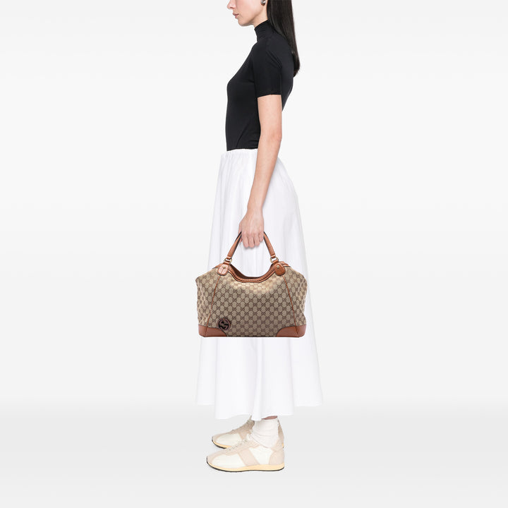 Gucci Medium GG Toile Brick Lane Cabas