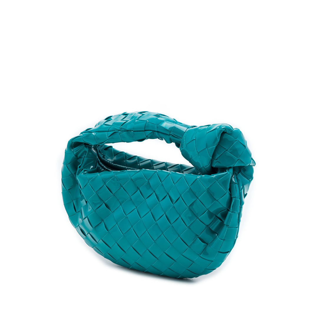 Bottega Veneta Mini Cuir verni Intrecciato Jodie
