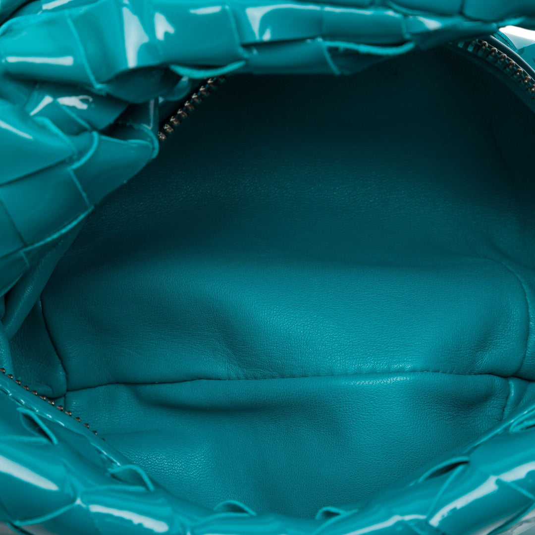Bottega Veneta Mini Cuir verni Intrecciato Jodie