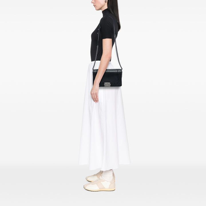 Chanel Old Medium Cuir d’agneau Boy Reverso à rabat