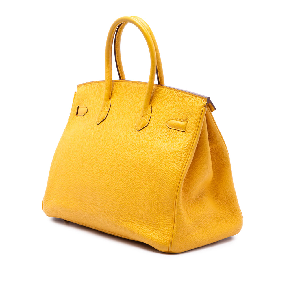 Hermès Sac à main Birkin Retourne 35 Togo Jaune – vue 2 – GABY PARIS
