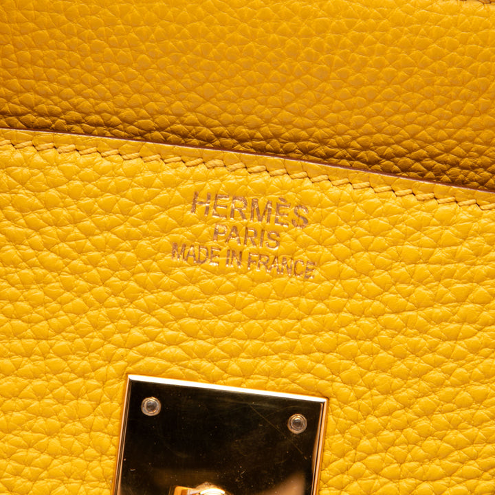Hermès Sac à main Birkin Retourne 35 Togo Jaune – vue 5 – GABY PARIS