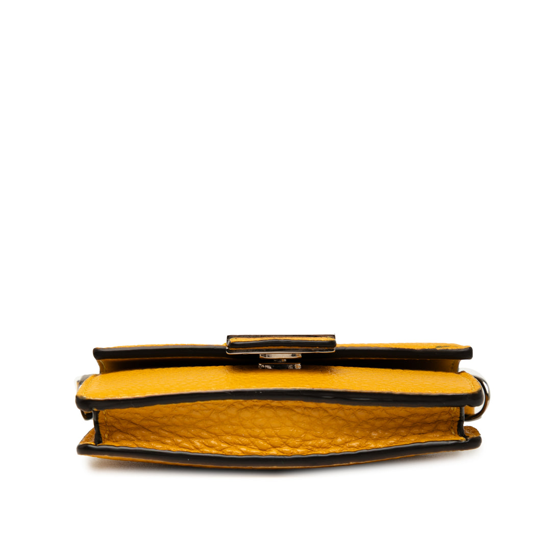 Fendi Micro Cuir Flat Baguette Sac porté croisé