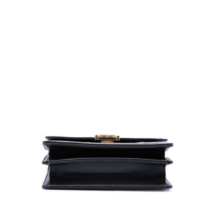 Chanel CC Matelassé Accordion Pushlock à rabat Noir – vue 3 – GABY PARIS