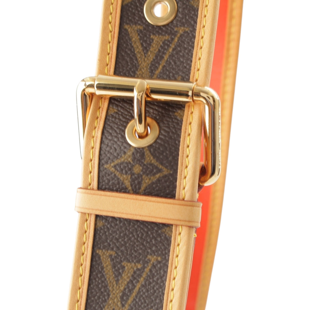 Musette perforé Monogram Marron