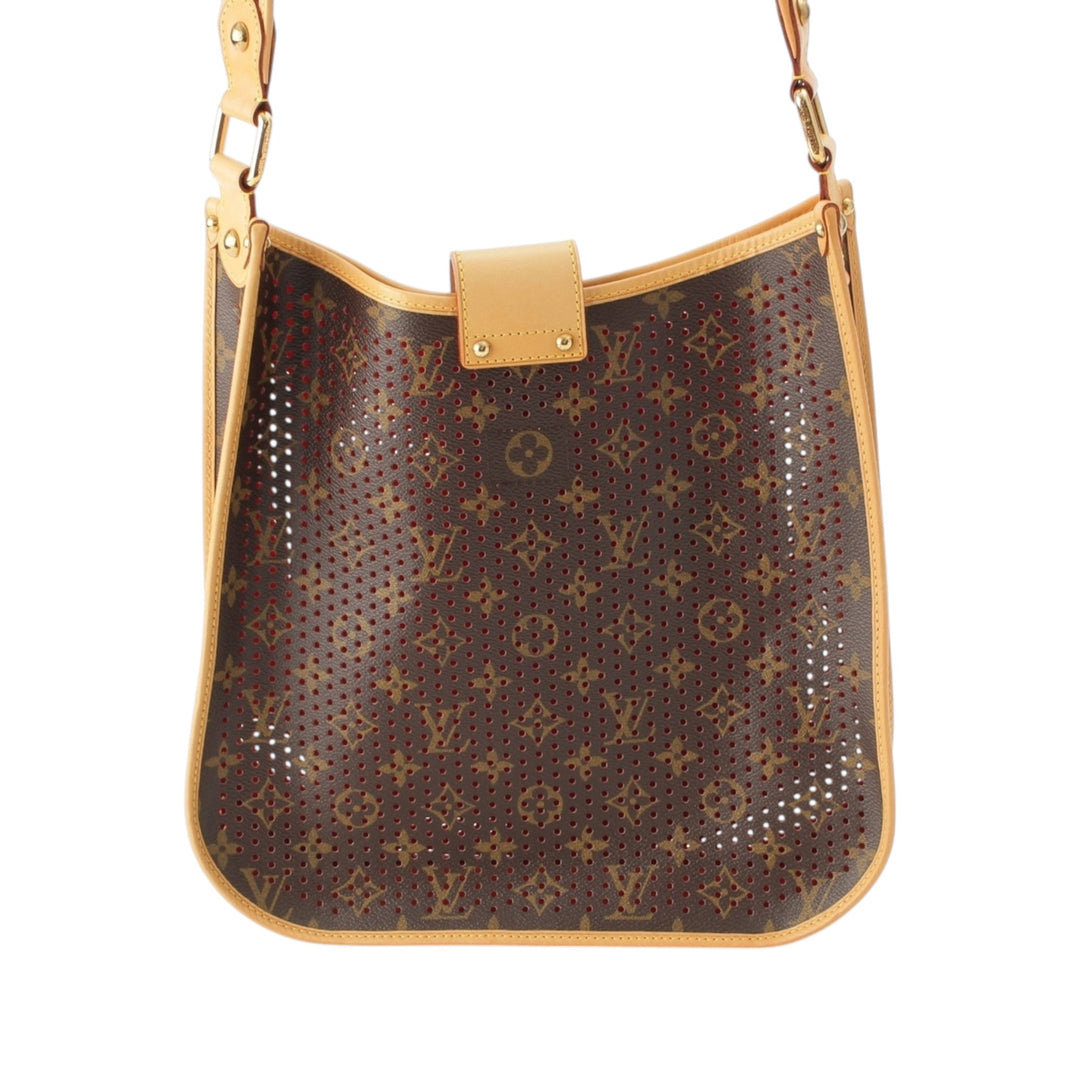 Musette perforé Monogram Marron