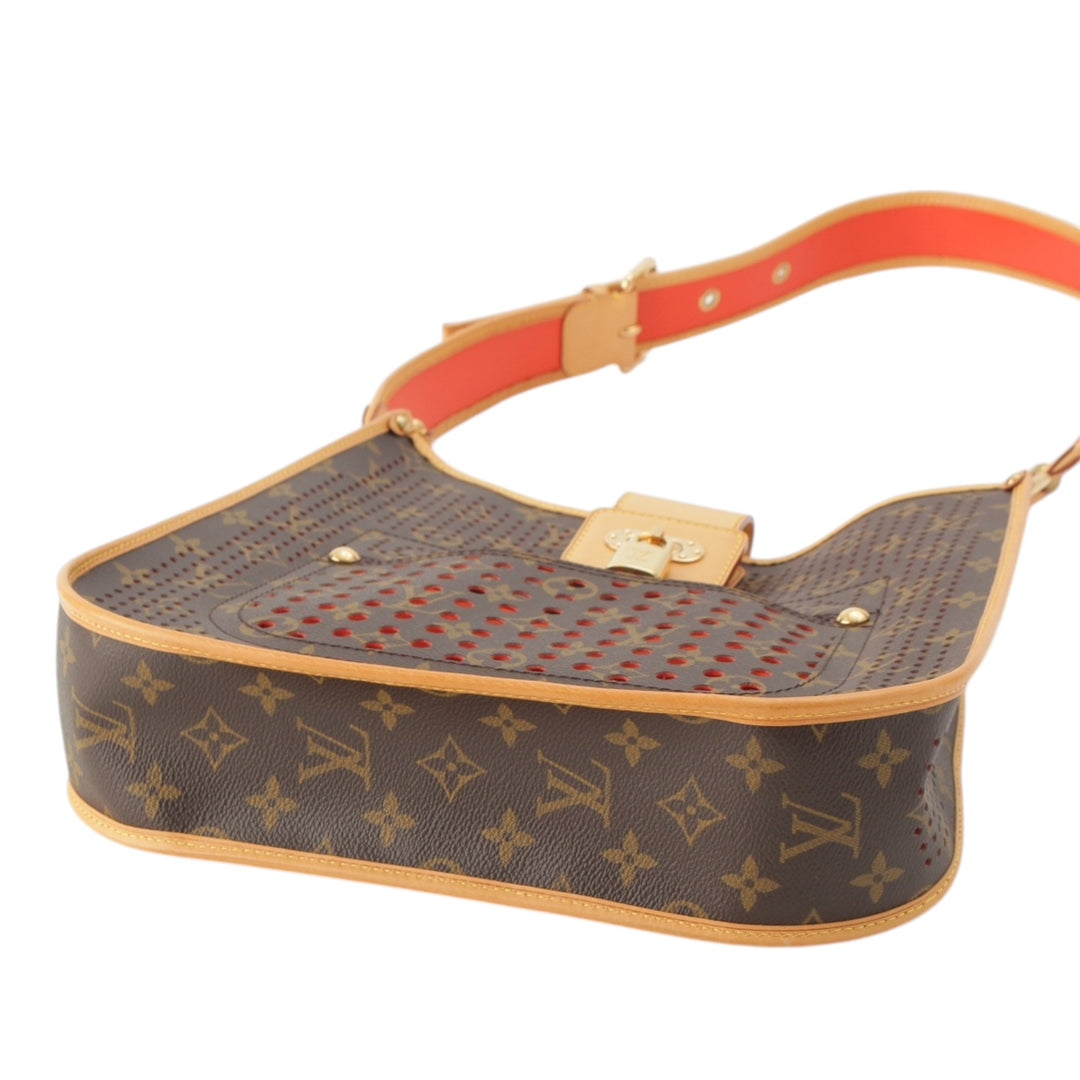 Musette perforé Monogram Marron