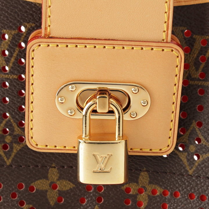 Musette perforé Monogram Marron
