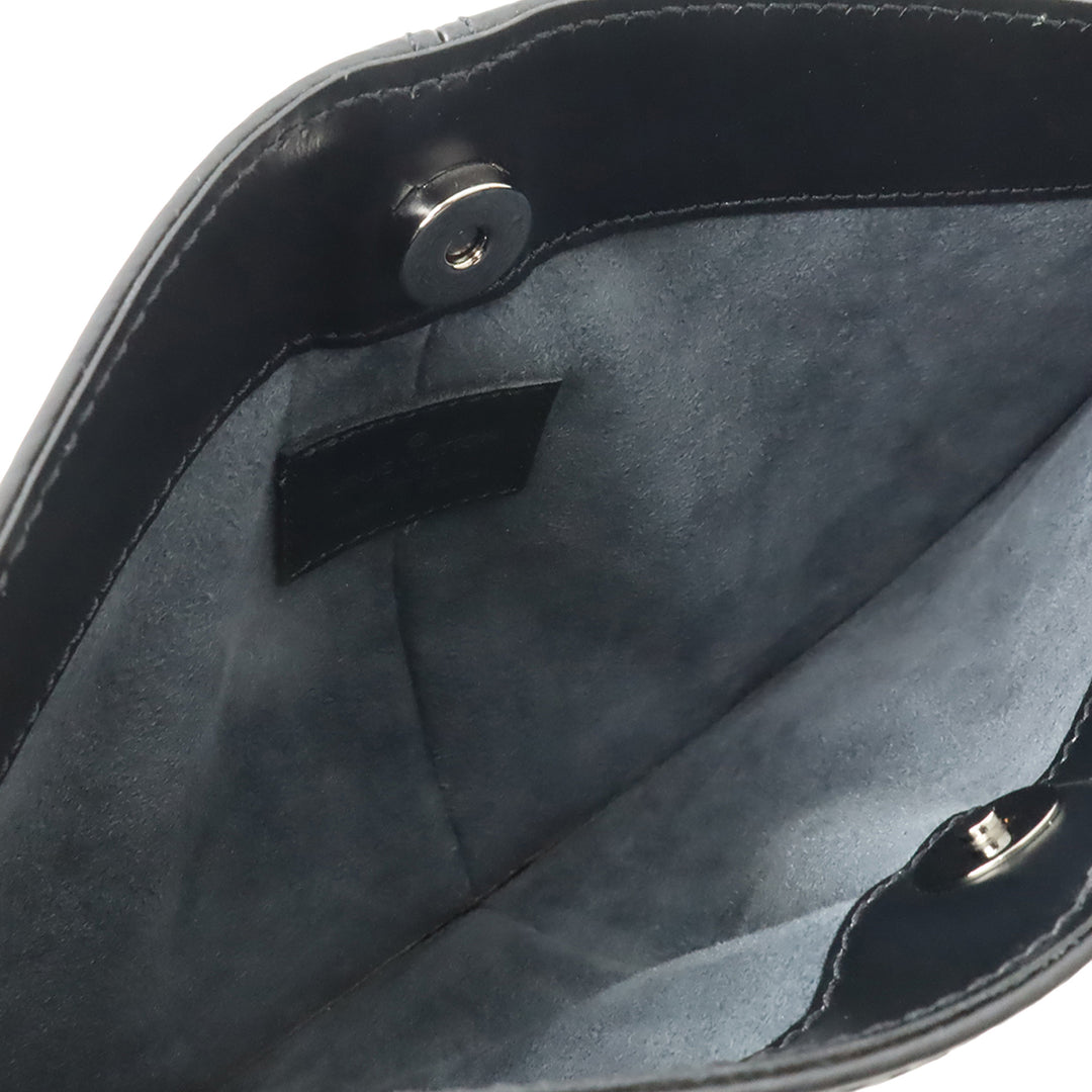 Demi Lune Pochette Épi Noir