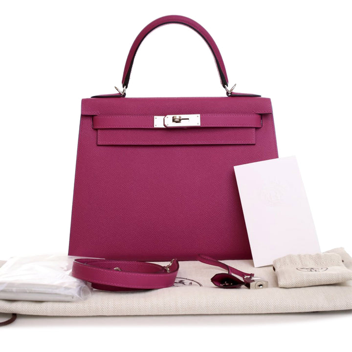 Hermès Epsom Kelly II Sellier 28 Violet – GABY PARIS Authentique