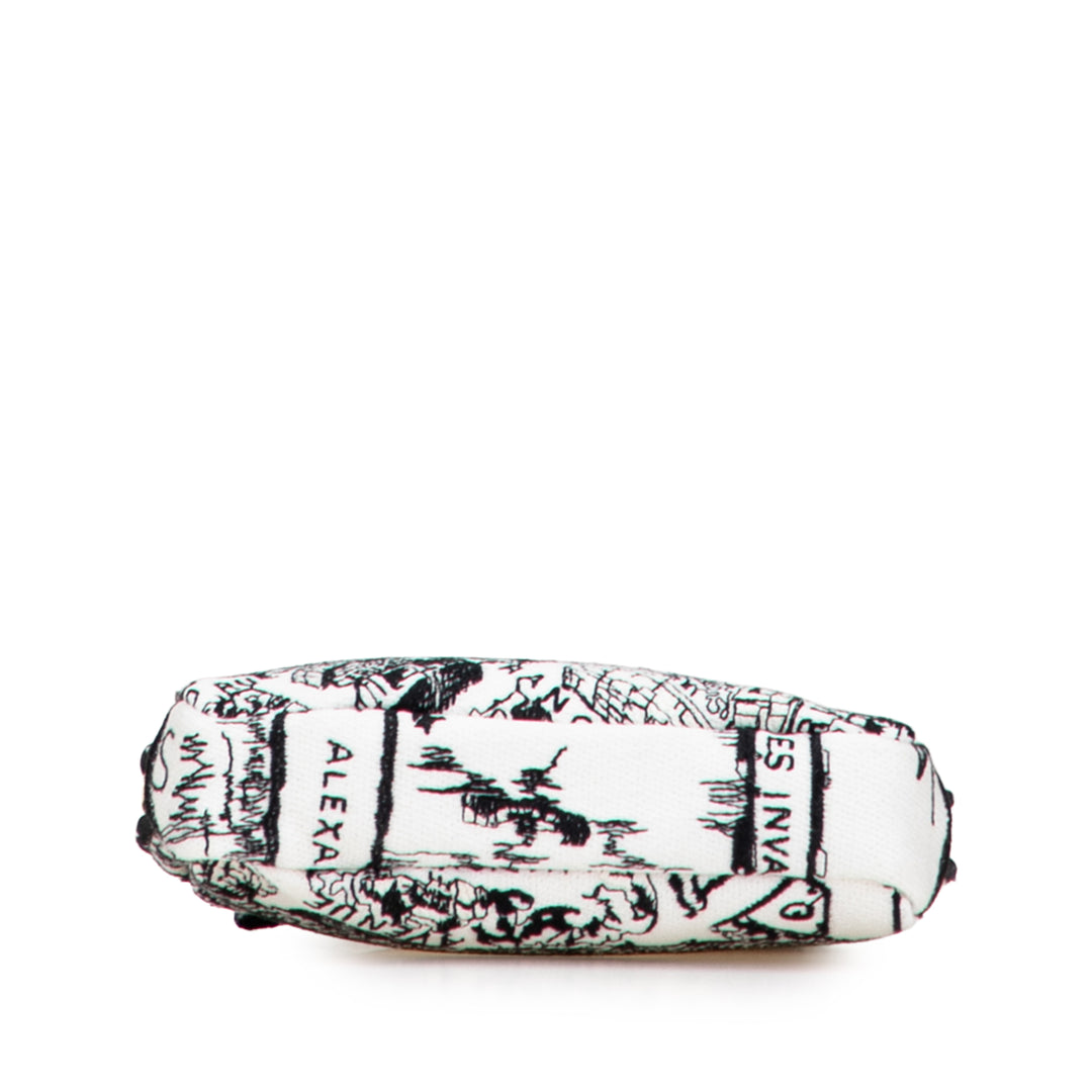 Dior Toile Embroidered Plan De Paris Cosmetic Pochette Blanc – GABY PARIS Authentique