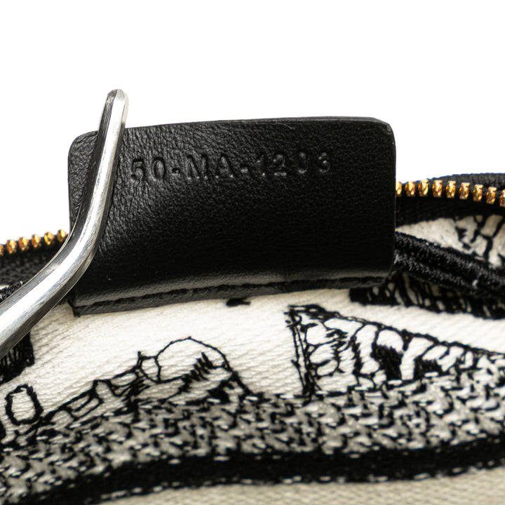 Dior Toile Embroidered Plan De Paris Cosmetic Pochette Blanc – GABY PARIS Authentique
