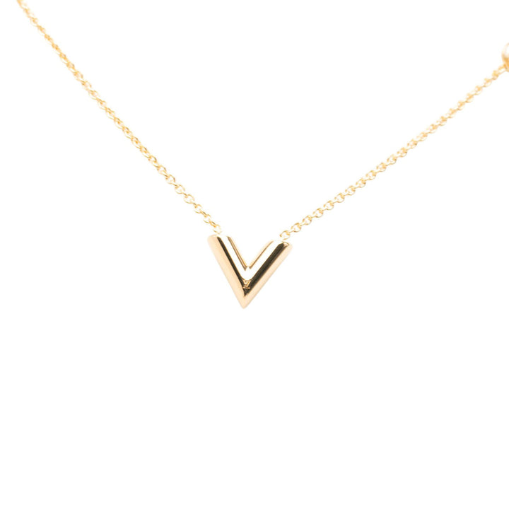 Louis Vuitton Collier Essential V plaqué or – vue 2 – GABY PARIS