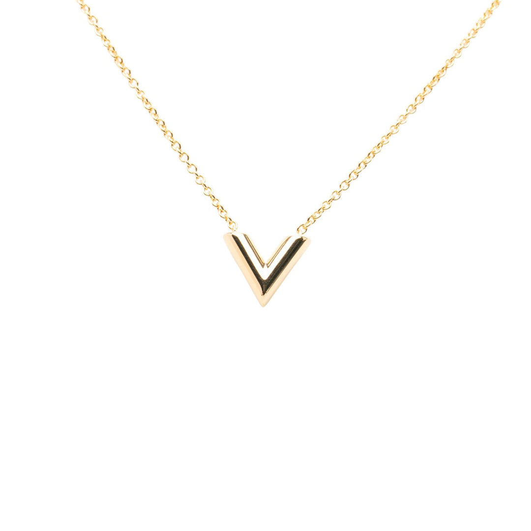 Louis Vuitton Collier Essential V plaqué or – vue 3 – GABY PARIS
