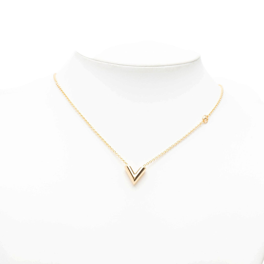 Louis Vuitton Collier Essential V plaqué or – vue 7 – GABY PARIS